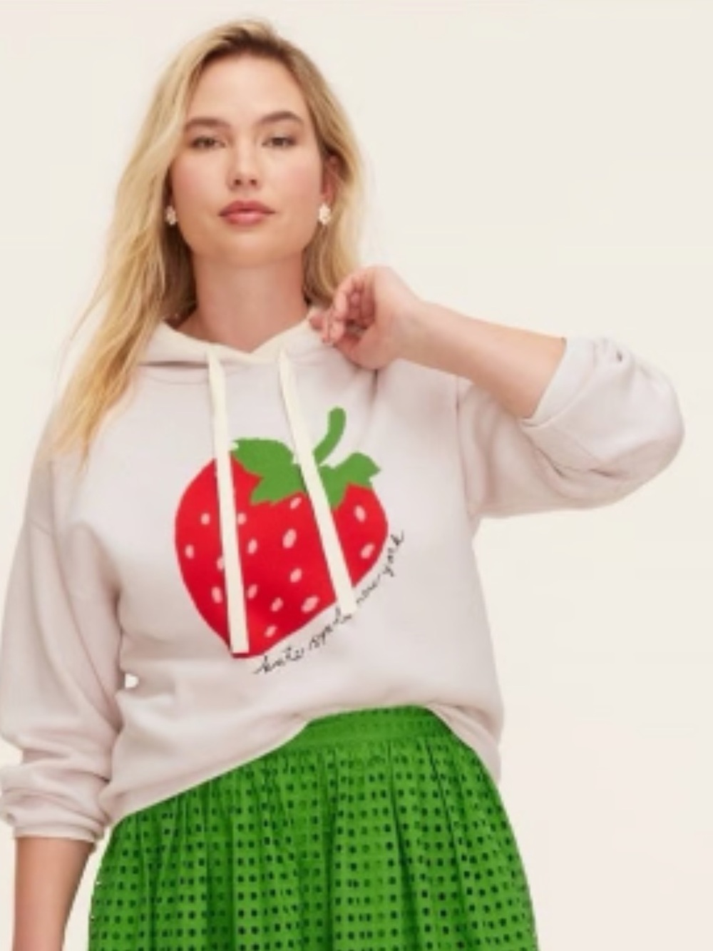 Kate Spade x Target Strawberry Hoodie Sweatshirt M NWOT